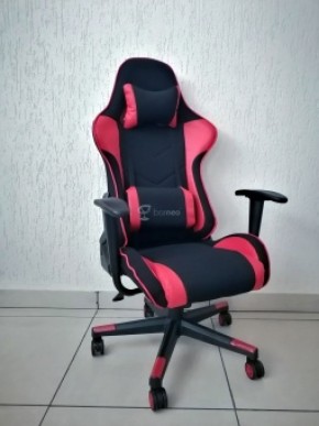 Кресло геймерское Barneo K-50 (черная сетка красные вставки) в Елабуге - elabuga.ok-mebel.com | фото 1