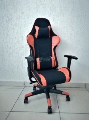 Кресло геймерское Barneo K-50 (черная сетка оранжевые вставки) в Елабуге - elabuga.ok-mebel.com | фото 1