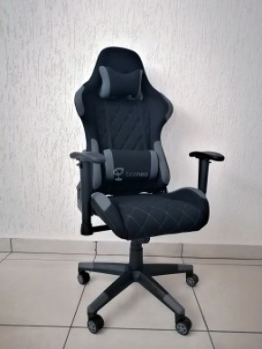 Кресло геймерское Barneo K-51 (черная ткань серые вставки) в Елабуге - elabuga.ok-mebel.com | фото 1