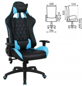 Кресло компьютерное BRABIX "GT Master GM-110" (черное/голубое) 531928 в Елабуге - elabuga.ok-mebel.com | фото 2