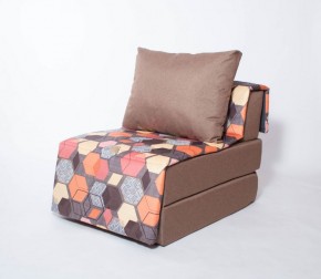 Кресло-кровать бескаркасное Харви (коричневый-геометрия браун) в Елабуге - elabuga.ok-mebel.com | фото