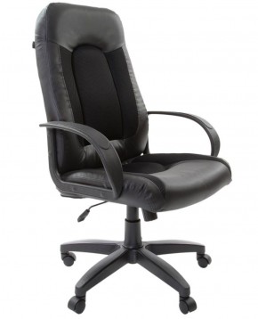 Кресло офисное BRABIX "Strike EX-525" (экокожа черная, ткань черная) 531381 в Елабуге - elabuga.ok-mebel.com | фото