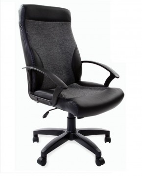Кресло офисное BRABIX "Trust EX-535" (экокожа/черная/ткань серая) 531383 в Елабуге - elabuga.ok-mebel.com | фото
