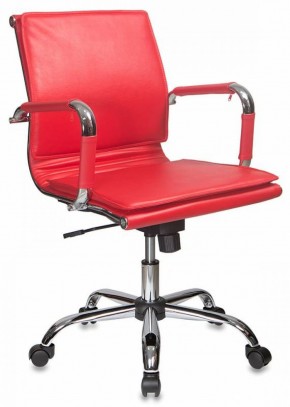 Кресло руководителя Бюрократ CH-993-LOW/RED красный в Елабуге - elabuga.ok-mebel.com | фото 1