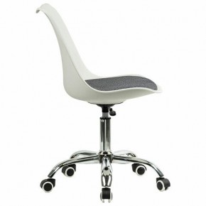 Кресло стул BRABIX "Eames MG-310 CH", хром, пластик белый, ткань серая, 532924 в Елабуге - elabuga.ok-mebel.com | фото 3