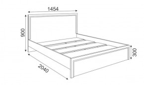 Кровать 1.4 М16 Стандарт с настилом Беатрис (Орех гепланкт) в Елабуге - elabuga.ok-mebel.com | фото