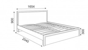 Кровать 1.6 М07 Стандарт с основанием Беатрис (Орех гепланкт) в Елабуге - elabuga.ok-mebel.com | фото