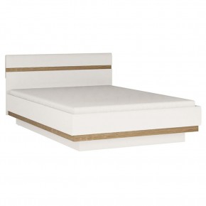 Кровать 160/TYP 92, LINATE ,цвет белый/сонома трюфель в Елабуге - elabuga.ok-mebel.com | фото