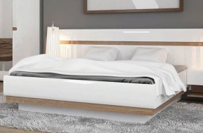 Кровать 160/TYP 92, LINATE ,цвет белый/сонома трюфель в Елабуге - elabuga.ok-mebel.com | фото 2
