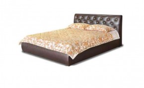 Кровать 1600 Флоренция в к/з "Классик 307 коричневый" (серия Норма) + основание + опоры в Елабуге - elabuga.ok-mebel.com | фото