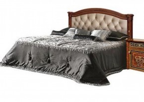 Кровать 2-х спальная с мягким изголовьем без изножья Карина-3 орех (К3КР-4[1]) в Елабуге - elabuga.ok-mebel.com | фото 1