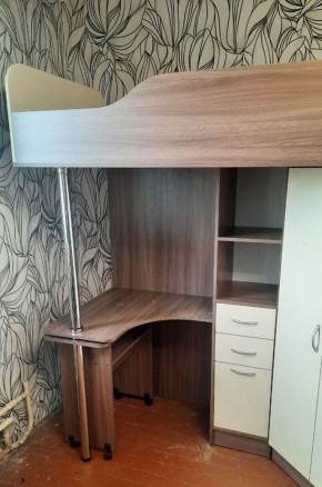 Кровать-чердак Бриз-1 УНИ (Ясень темный/светлый) в Елабуге - elabuga.ok-mebel.com | фото 4