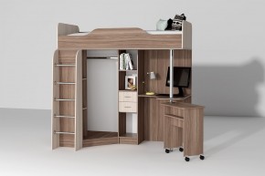 Кровать-чердак Бриз-1 УНИ (Ясень темный/светлый) в Елабуге - elabuga.ok-mebel.com | фото 6
