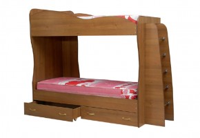 Кровать детская 2-х ярусная Юниор-1 (800*2000) ЛДСП в Елабуге - elabuga.ok-mebel.com | фото
