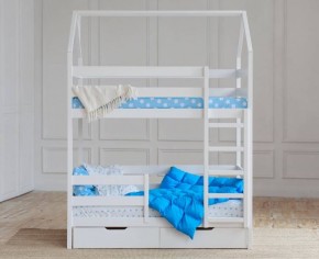 Кровать-домик двухъярусная 80*190 Белый в Елабуге - elabuga.ok-mebel.com | фото 5