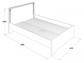 Кровать двойная Ольга 1Н + 2-а ящика (1400*2000) в Елабуге - elabuga.ok-mebel.com | фото 3