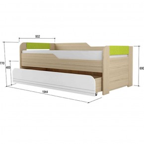 Кровать двухуровневая + подлокотники Стиль № 900.1 NEW (туя светлая/лайм) в Елабуге - elabuga.ok-mebel.com | фото 2