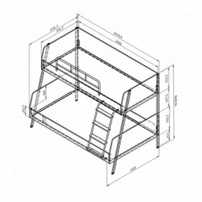 Кровать двухъярусная Дельта Лофт-20.02.04 Белый в Елабуге - elabuga.ok-mebel.com | фото 2