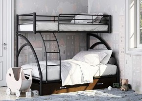 Кровать двухъярусная "Виньола-2 Я" с ящиком Черный/Венге в Елабуге - elabuga.ok-mebel.com | фото
