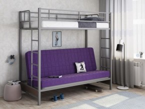 Кровать двухъярусная с диваном "Мадлен" (Серый/Фиолетовый) в Елабуге - elabuga.ok-mebel.com | фото