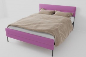 Кровать Горизонт Мини с ортопедическим основанием 1200 (велюр розовый) в Елабуге - elabuga.ok-mebel.com | фото 1