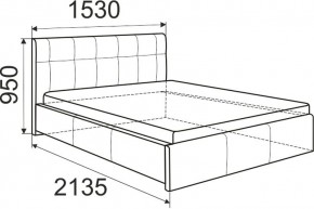 Кровать Изабелла с латами Newtone cacao 1600x2000 в Елабуге - elabuga.ok-mebel.com | фото 5