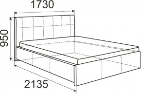 Кровать Изабелла с латами Newtone cacao 1600x2000 в Елабуге - elabuga.ok-mebel.com | фото 6