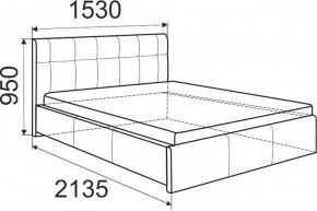 Кровать Изабелла с латами Newtone light beige 1400x2000 в Елабуге - elabuga.ok-mebel.com | фото 1