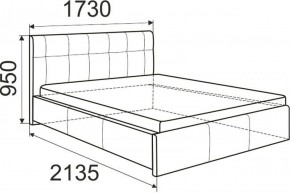 Кровать Изабелла с латами Newtone light beige 1400x2000 в Елабуге - elabuga.ok-mebel.com | фото 2