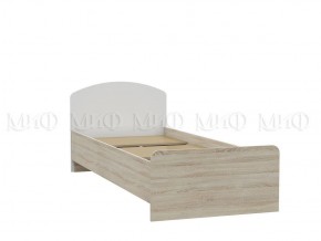 МАРТИНА Кровать 800 с настилом ЛДСП (Белый глянец/дуб сонома) в Елабуге - elabuga.ok-mebel.com | фото