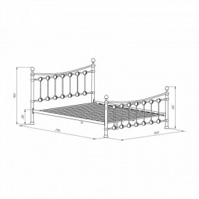 Кровать металлическая "Эльда" Черный/Золото в Елабуге - elabuga.ok-mebel.com | фото 2