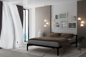 Кровать Мета с матрасом 1200 (черный) в Елабуге - elabuga.ok-mebel.com | фото 2