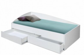 Кровать одинарная "Фея - 3" асимметричная 2000х900 (белая) в Елабуге - elabuga.ok-mebel.com | фото 2
