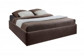 Кровать Подиум с ПМ 1200 (экокожа коричневая) в Елабуге - elabuga.ok-mebel.com | фото 1