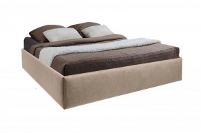 Кровать Подиум с ПМ 1600 (велюр светло-серый) в Елабуге - elabuga.ok-mebel.com | фото 1