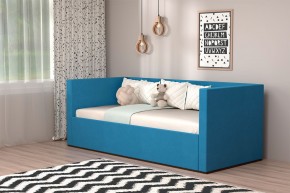 Кровать с ПМ (арт.030) (с/м 900*2000мм) (б/матр), ткань синяя в Елабуге - elabuga.ok-mebel.com | фото