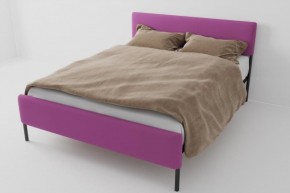 Кровать Стандарт Мини с ортопедическим основанием 800 (велюр розовый) в Елабуге - elabuga.ok-mebel.com | фото 1