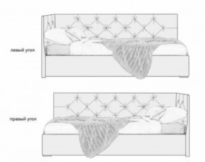 Кровать угловая Лэсли интерьерная +основание/ПМ/бельевое дно (120х200) в Елабуге - elabuga.ok-mebel.com | фото 5