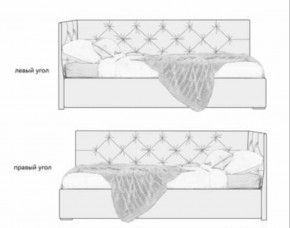 Кровать угловая Лэсли интерьерная +основание/ПМ/бельевое дно (80х200) в Елабуге - elabuga.ok-mebel.com | фото 5
