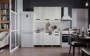 Кухня ДИОР 1500 (Белый/Дуб Крафт белый) в Елабуге - elabuga.ok-mebel.com | фото