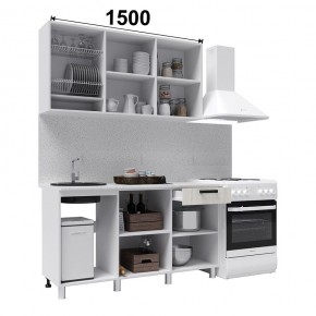Кухня ДИОР 1500 (Белый/Дуб Крафт белый) в Елабуге - elabuga.ok-mebel.com | фото 2