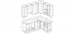 Кухонный гарнитур Антик 2200*1600 h950 (Стол. 26мм) в Елабуге - elabuga.ok-mebel.com | фото 2