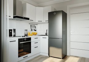 Кухонный гарнитур Белый Глянец 2200*1000 (Стол. 26мм) в Елабуге - elabuga.ok-mebel.com | фото