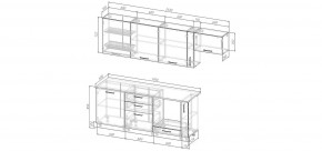 Кухонный гарнитур Белый Глянец 2550 (Стол. 26мм) в Елабуге - elabuga.ok-mebel.com | фото 2
