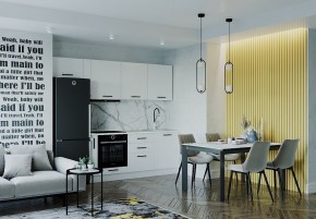Кухонный гарнитур Жемчуг 2550 (Стол. 38мм) в Елабуге - elabuga.ok-mebel.com | фото