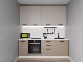 Кухонный гарнитур Каппучино 2200 h950 (Стол. 38мм) в Елабуге - elabuga.ok-mebel.com | фото
