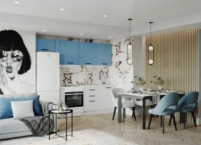 Кухонный гарнитур Капри 2550 (Стол. 26мм) в Елабуге - elabuga.ok-mebel.com | фото