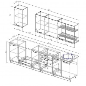 Кухонный гарнитур Лада 2800 (Стол. 26мм) в Елабуге - elabuga.ok-mebel.com | фото 2