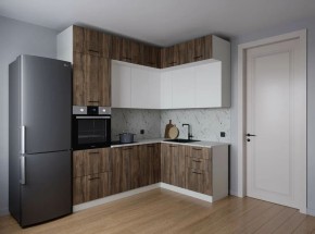 Кухонный гарнитур Старое Дерево 2200*1700 (Стол. 26мм) в Елабуге - elabuga.ok-mebel.com | фото