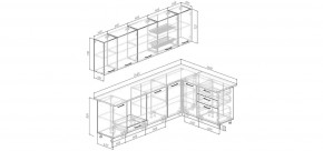 Кухонный гарнитур Старое Дерево 2600*1600 (Стол. 26мм) в Елабуге - elabuga.ok-mebel.com | фото 2